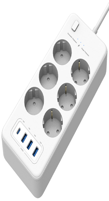 Bom preço. 4 portas PD 32W Smart Power Strip com tomada AC 250V16A 4000W on-line